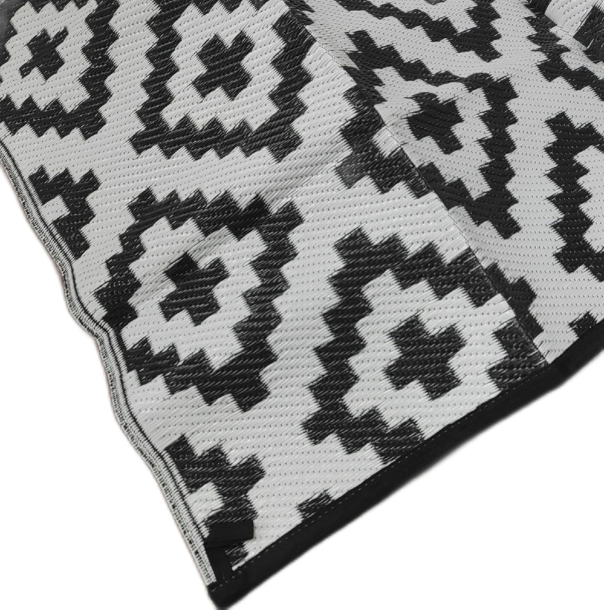 Teppich Outdoor Garten Patio 180x270 cm Kunststoff Stroh Muster Homcomodar Clearance