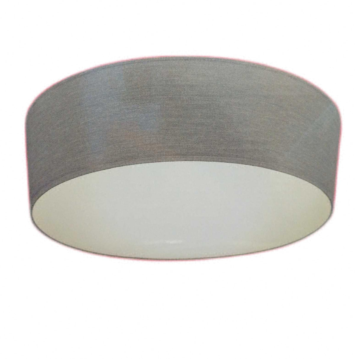 BKLicht Fabric Deckenleuchte Durchmesser 30 cm Stoffschirm moderne runde Lampe Wohnzimmer Beleuchtung
