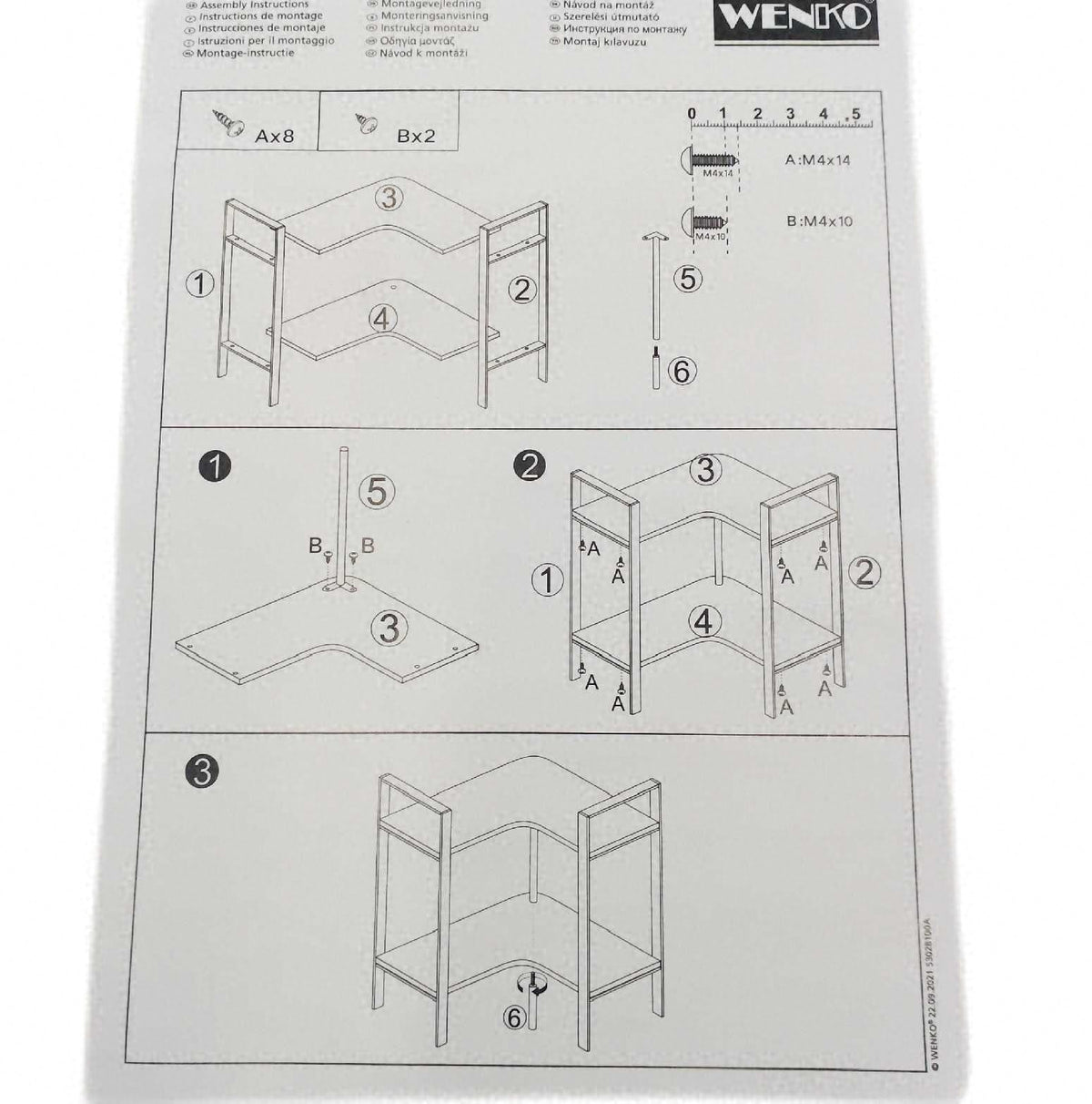 WENKO Küchen-Eckregal Mod. Lou Organizer für die Arbeitsplatte aus Metall Home",