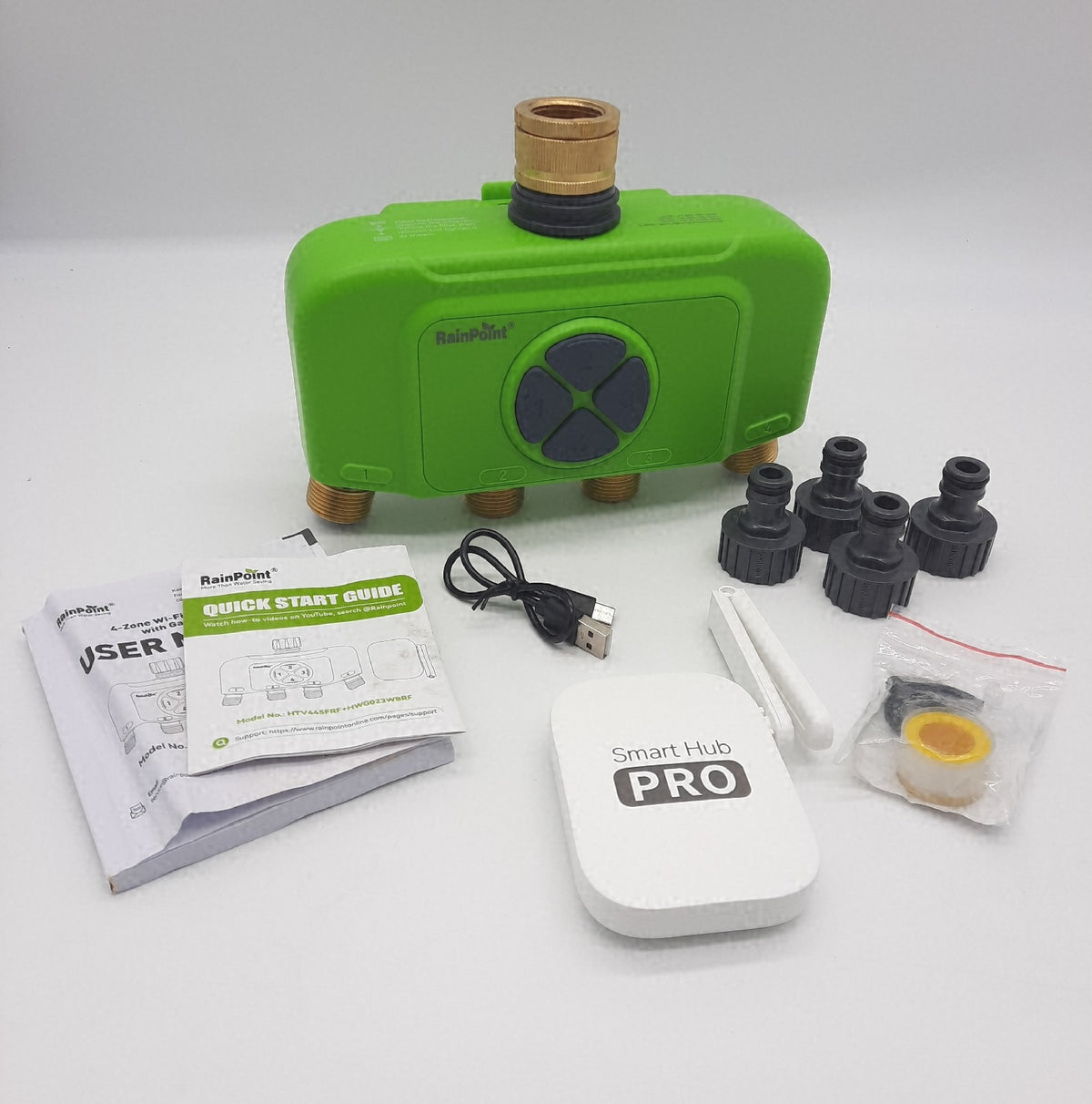 RAINPOINT Bewasserungscomputer WLAN Gateway 4 Ausgange Messing Ein Ausgang