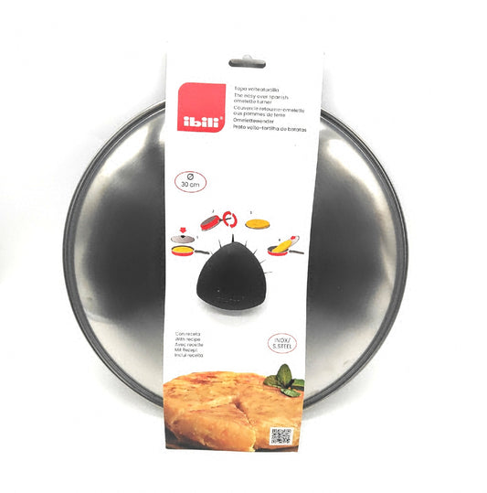 Ibili Omelette Deckel Edelstahl 30 cm Silber hochwertiger Deckel Küchenzubehör