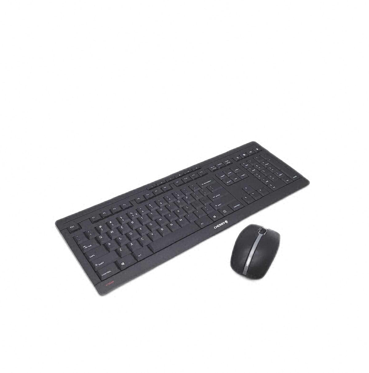 Cherry Stream Desktop Kabelloses Tastatur Maus Set EU Layout QWERTY 24 GHz Recharge