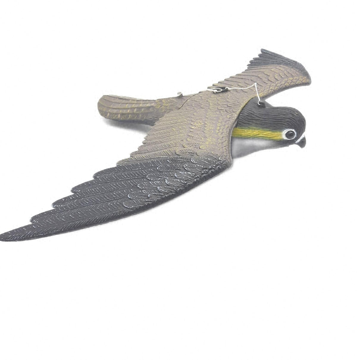Relaxdays Vogelschreck Falke fliegender Greifvogel Vogelscheuche Raubvogel Gartendeko
