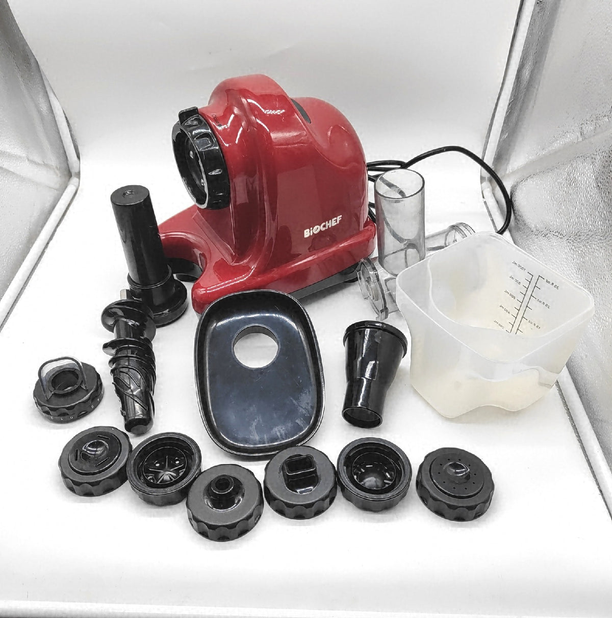 BioChef Axis Slow Juicer horizontaler Kaltpress Entsafter fehlt Abdeckung
