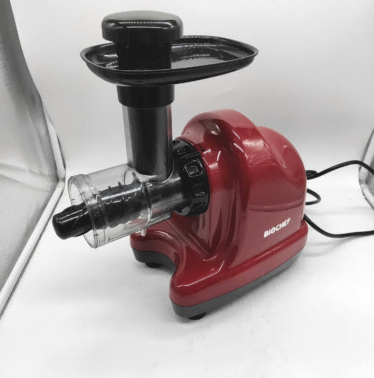 BioChef Axis Slow Juicer horizontaler Kaltpress Entsafter fehlt Abdeckung