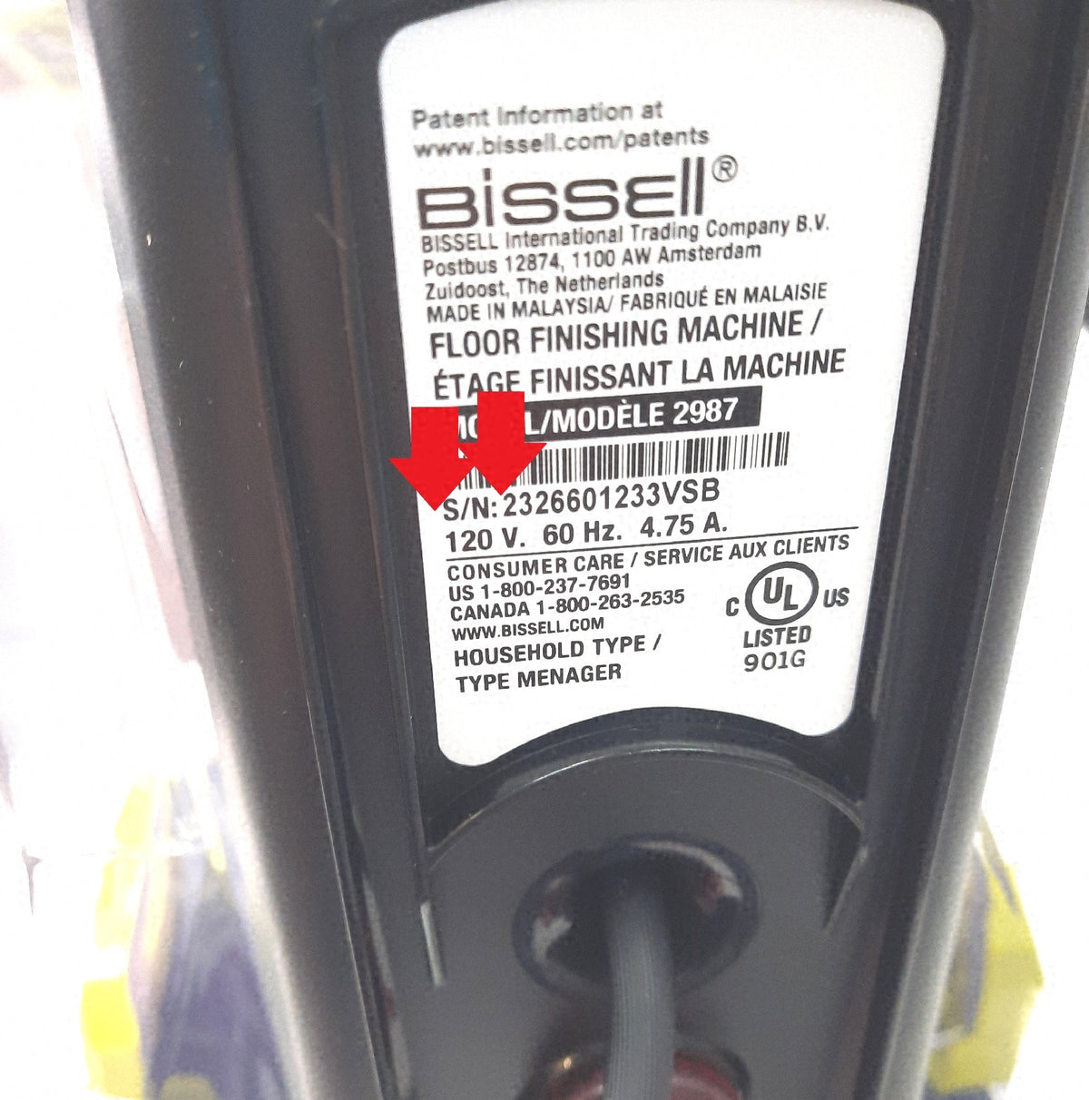 Bissell TurboClean 2987 PowerBrush Teppichreiniger 120V nicht fuers deutsches Netz geeignet