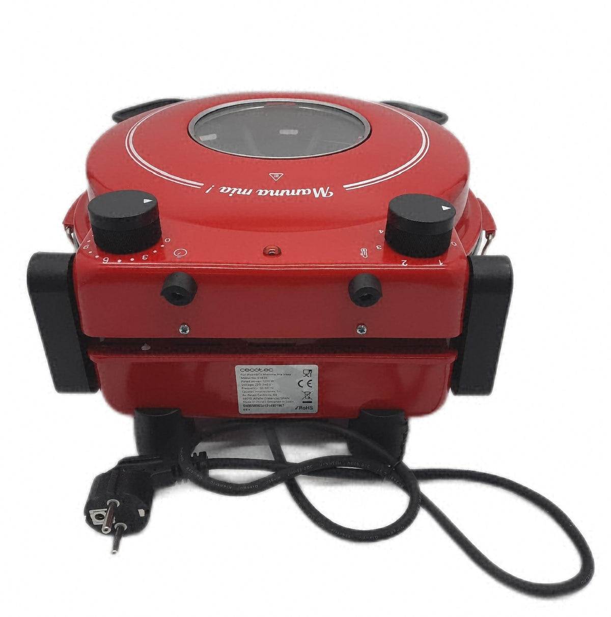 Cecotec Elektrischer Pizza Grillofen Fun PizzaCo Mamma Mia 1200 W Grillofen Pizzaofen