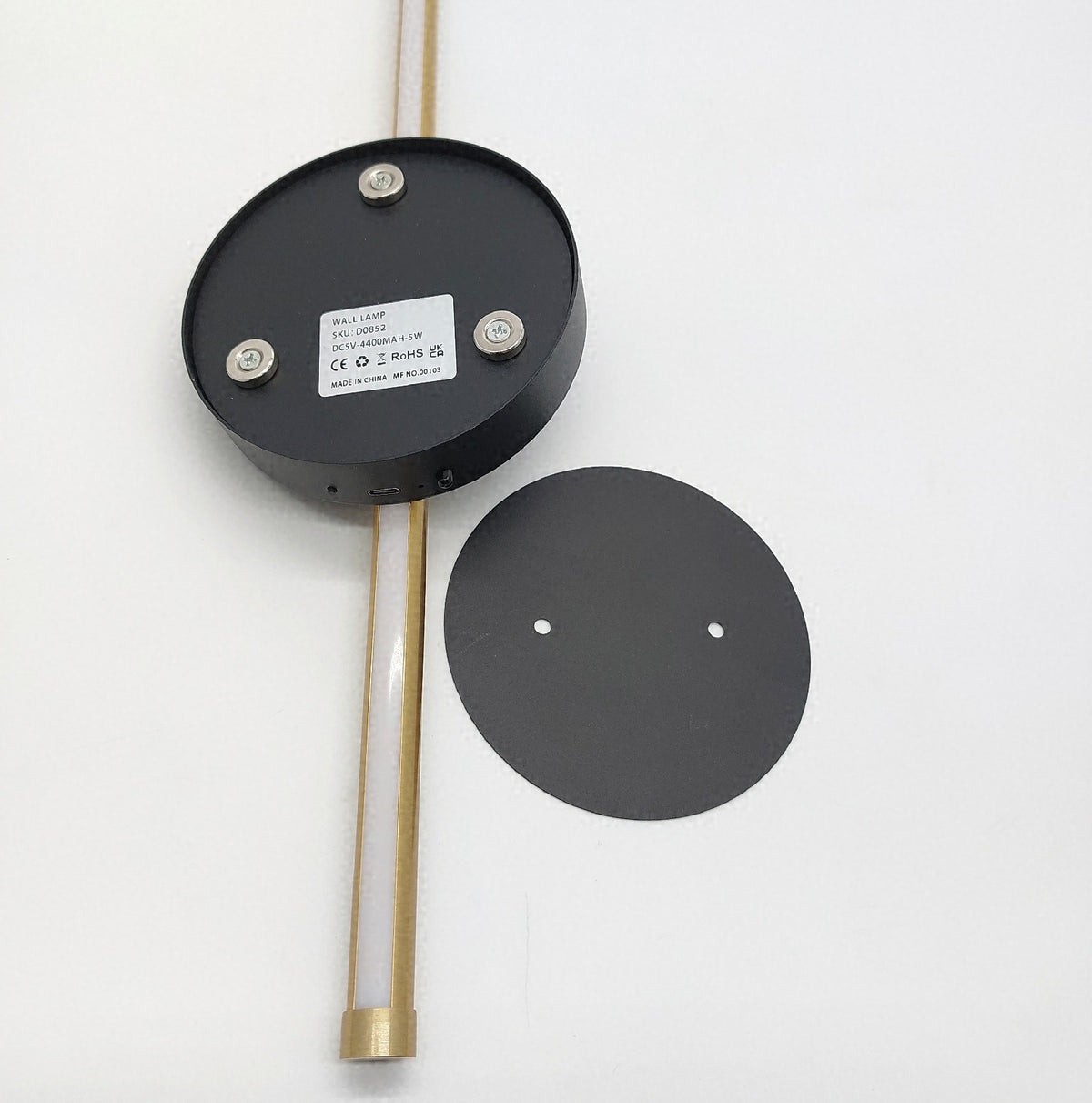 Dehobo Kristall LED Wandleuchte Innen Akku Kabellos Wandlampe Innen 2 Stück Set