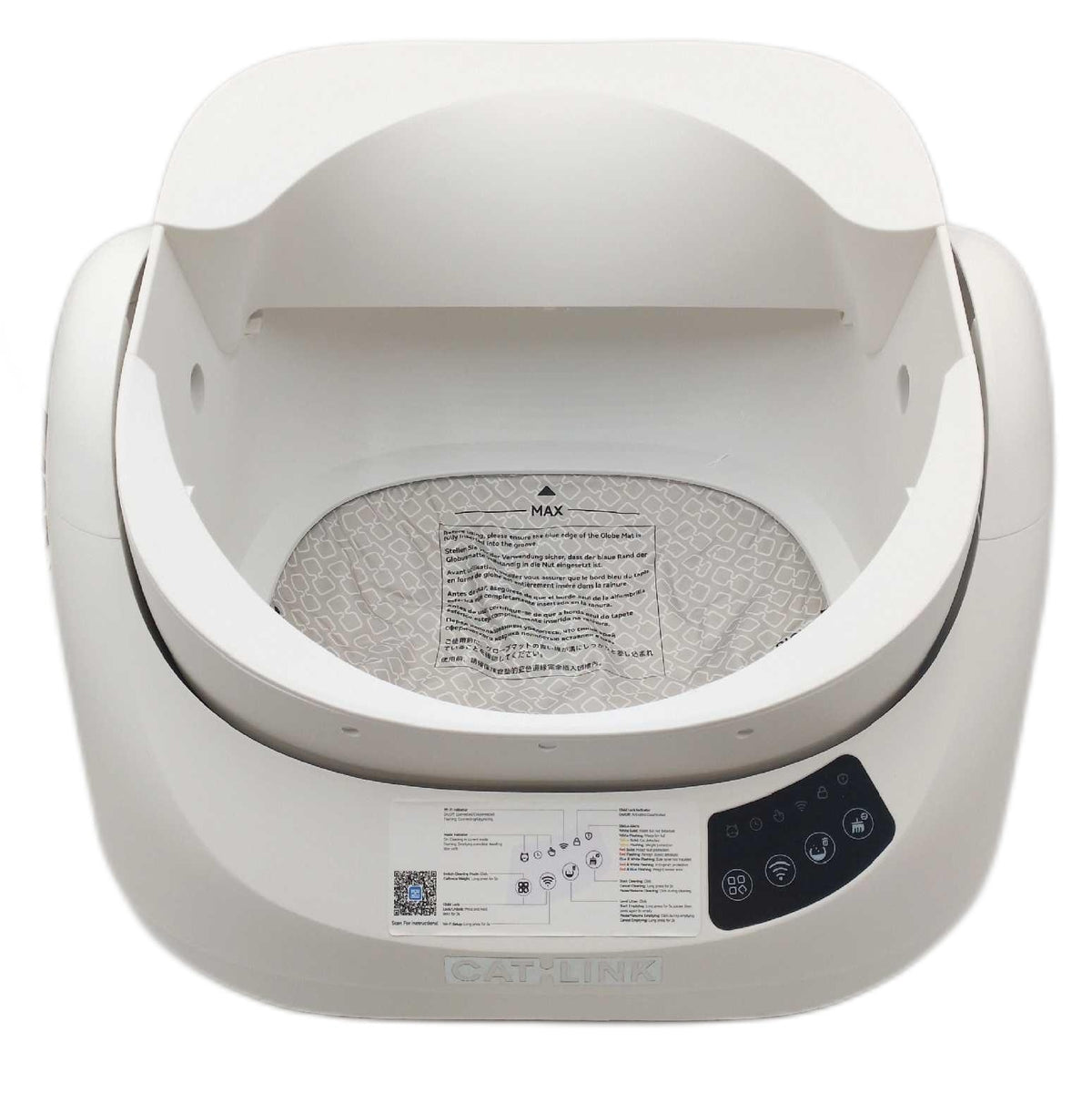 Selbstreinigende Katzentoilette XXL offen Top Design Katzenklo 5 GHz WLAN Funktion
