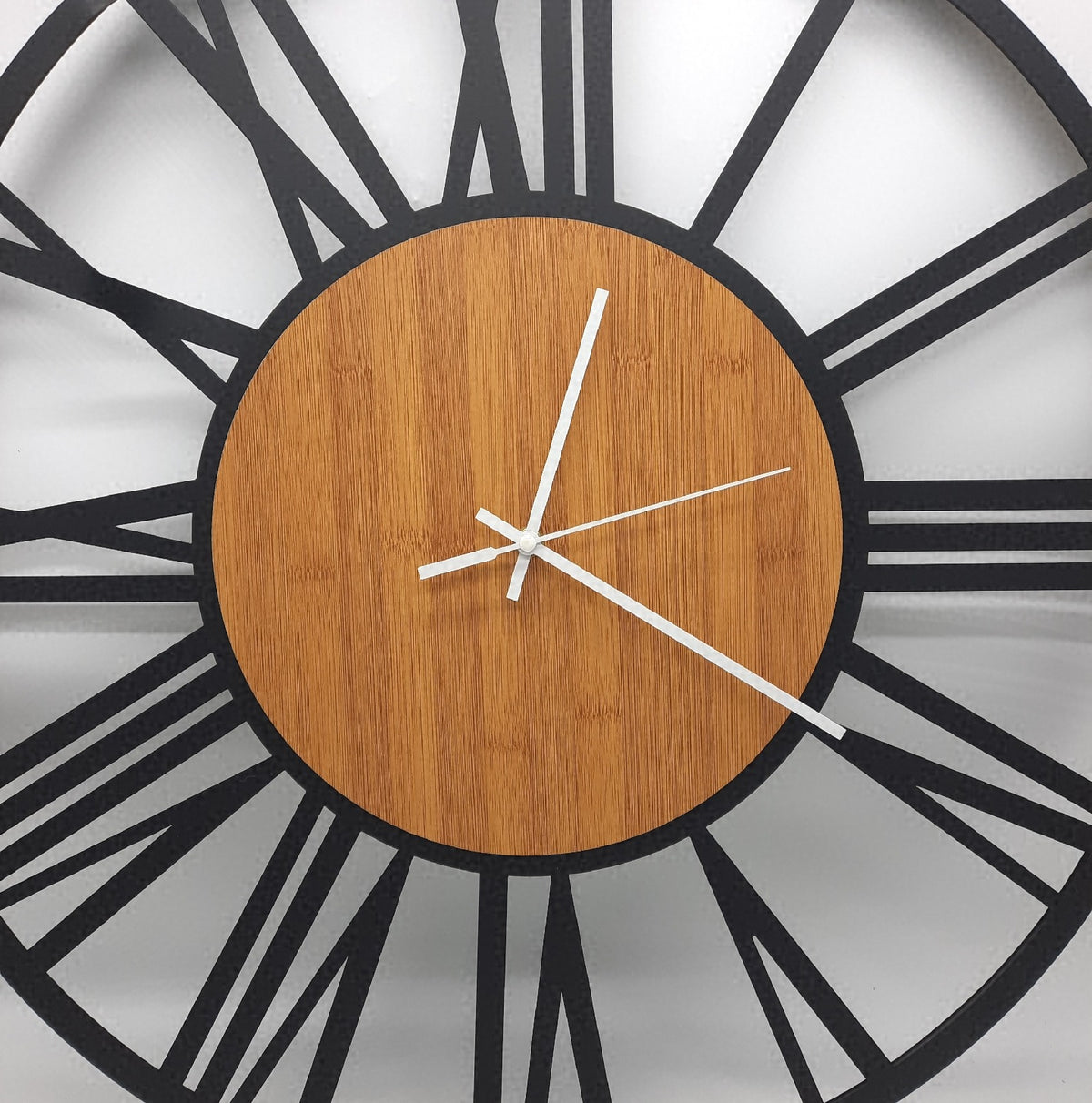 HAITANG Wanduhr schwarz Retro Wohnzimmer Dekoration römische Ziffer-Unrund