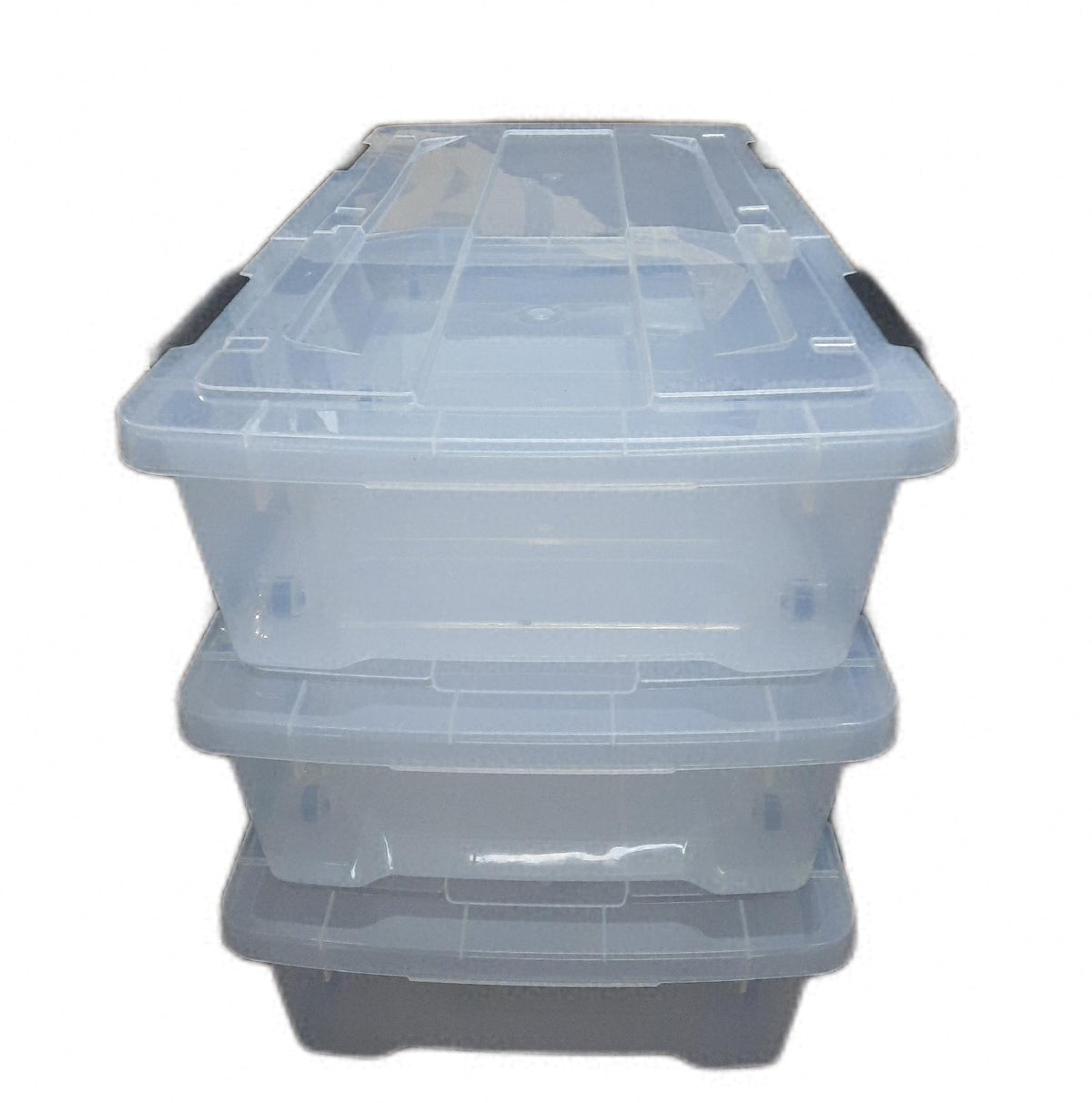 Cetomo 50L 3er Pack Aufbewahrungsbox mit Deckel 1 Deck