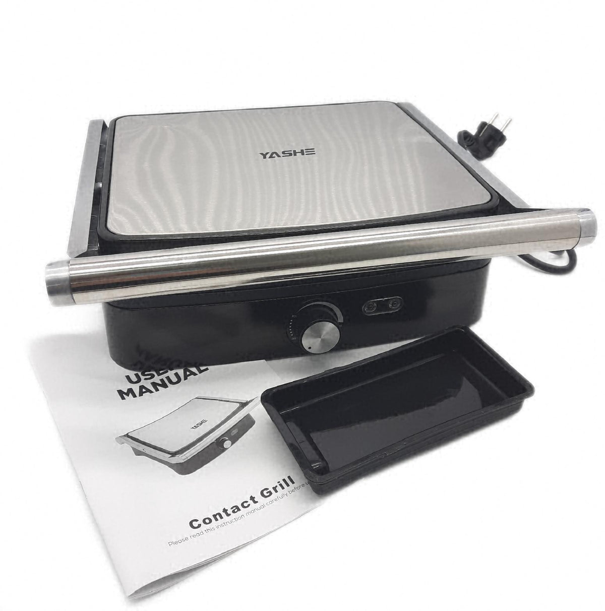 YASHE Kontaktgrill Sandwichmaker Temperaturregler 180Â° aufklapp-Beschichtung