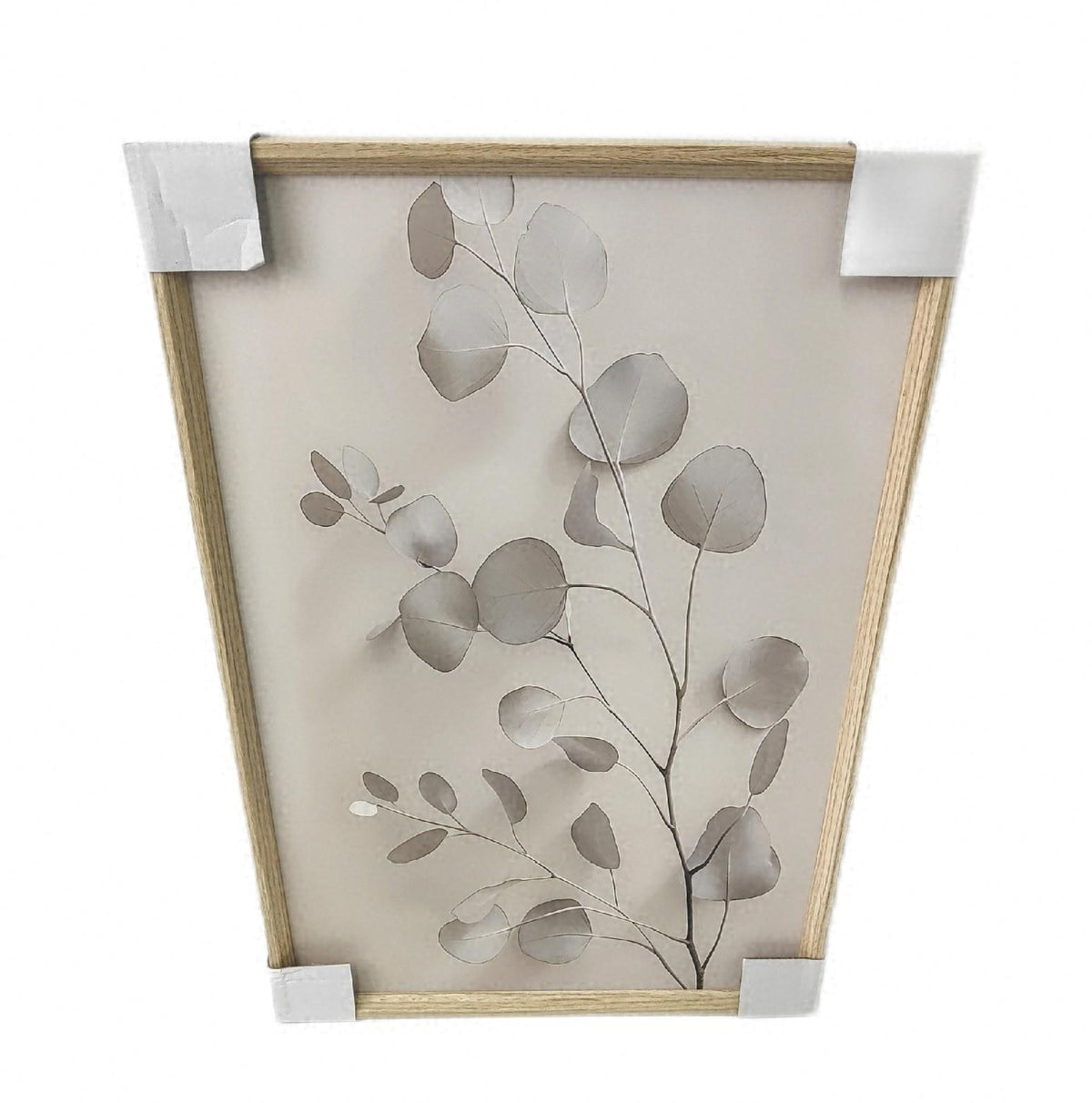2Pcs Beige Blume Pampasgras Leinwand Bilderrahmen 2 Motive Creme E