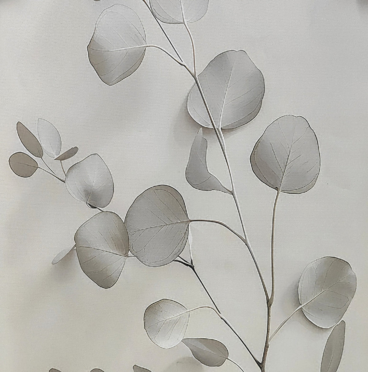 2Pcs Beige Blume Pampasgras Leinwand Bilderrahmen 2 Motive Creme E