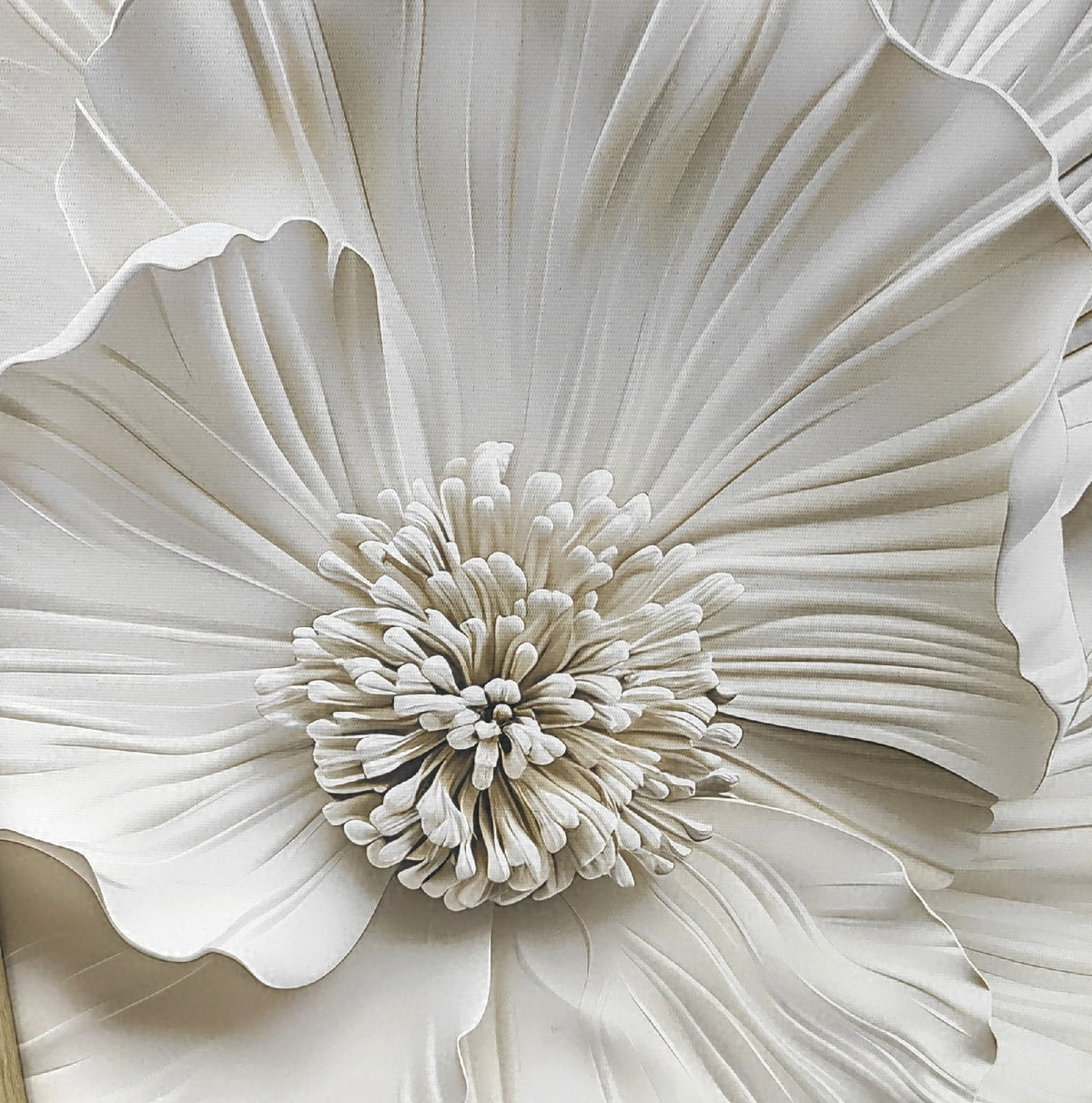 2Pcs Beige Blume Pampasgras Leinwand Bilderrahmen 2 Motive Creme E