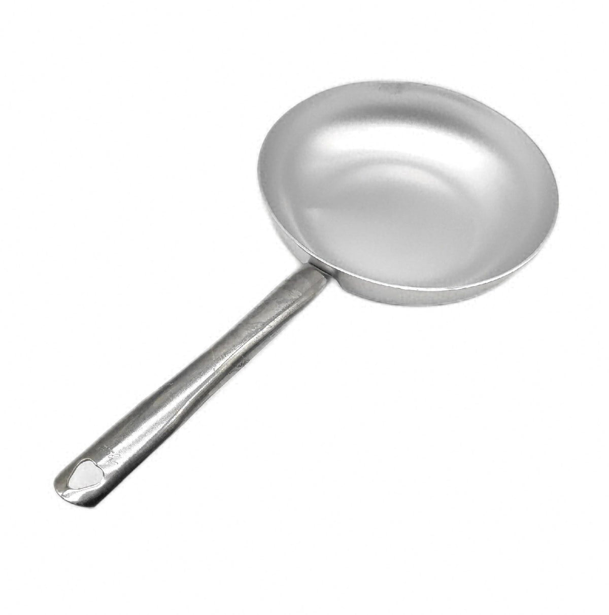Pentole Agnelli hohe Pfanne 28 cm Edelstahlgriff Silber Schwarz Gebrauchsspuren