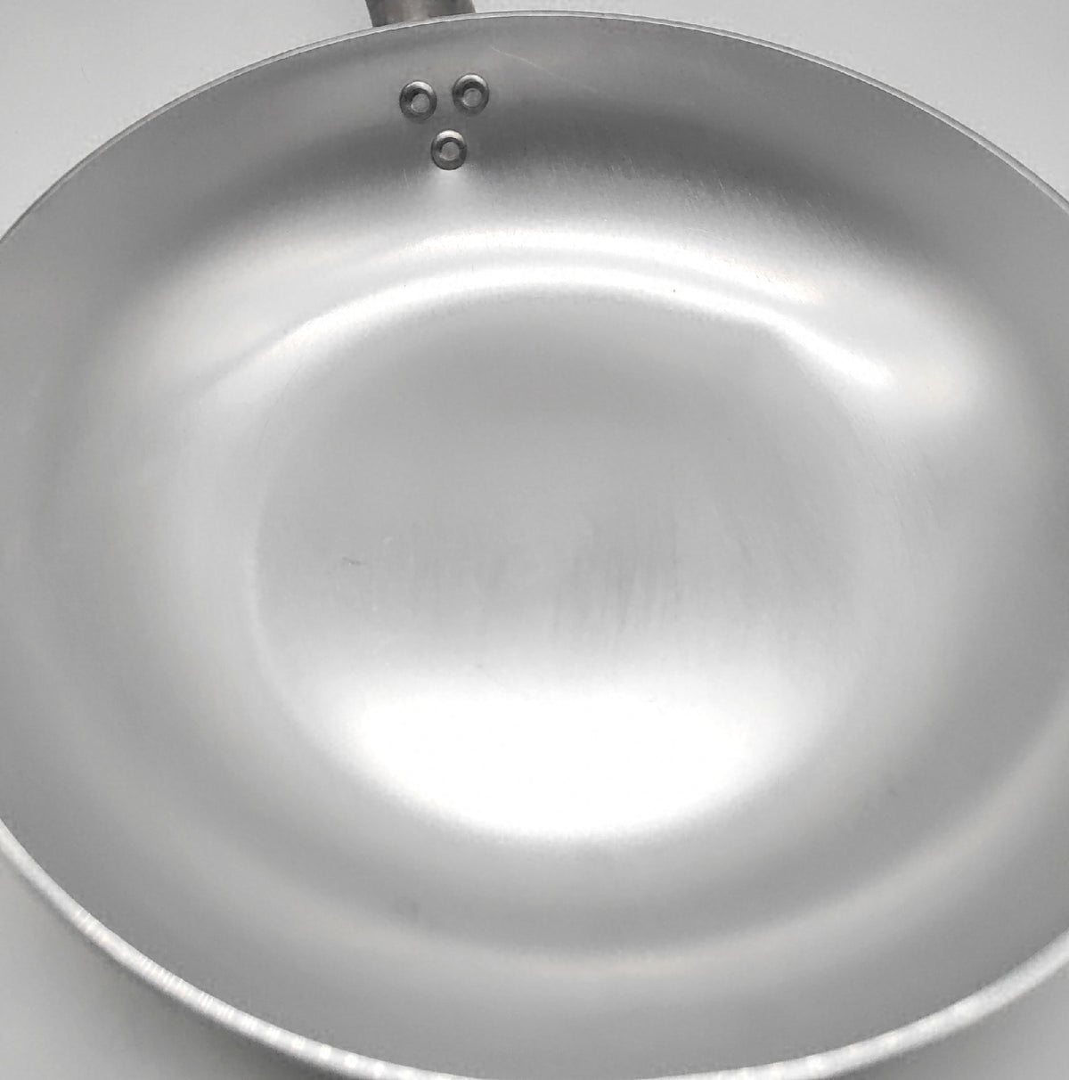 Pentole Agnelli hohe Pfanne 28 cm Edelstahlgriff Silber Schwarz Gebrauchsspuren