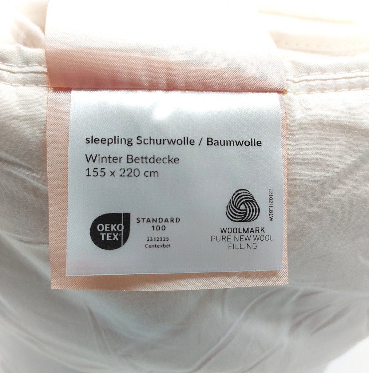 sleepling Schurwolle Winterdecke 155x220 cm warme Winterbettdecke Schlafdecke