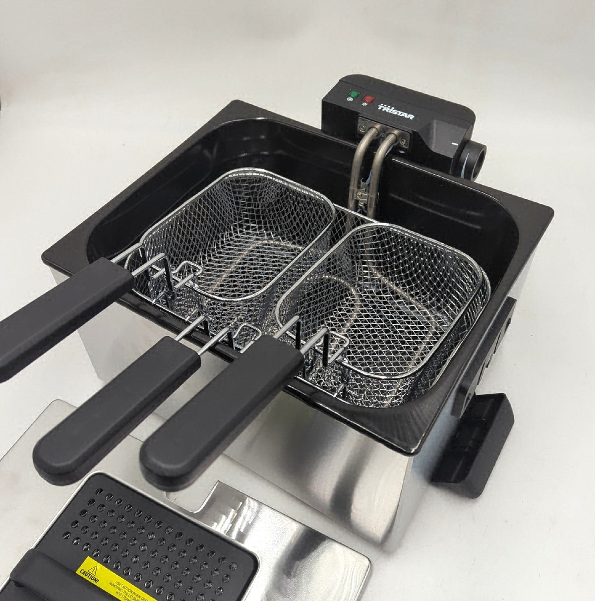 Tristar Edelstahl Fritteuse 5 Liter Fassungsvermögen 3000 Watt Herausnehmbarer Korb