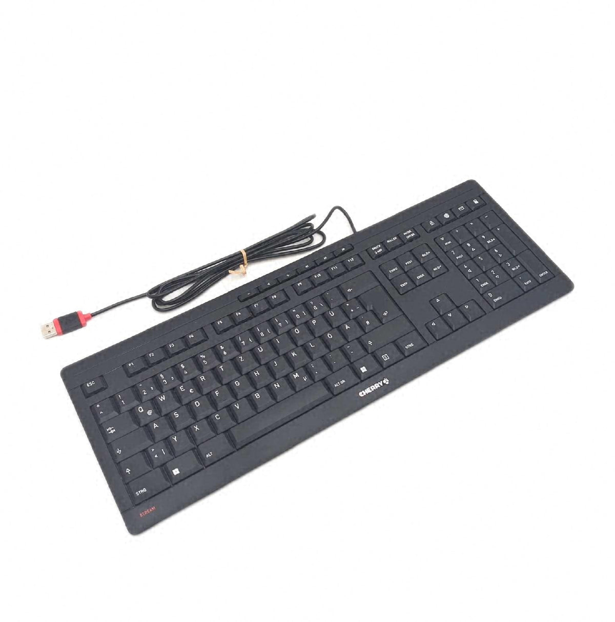 Cherry Stream Keyboard Deutsches Layout QWERTZ Kabelgebundene Tastatur PC USB Anschluss