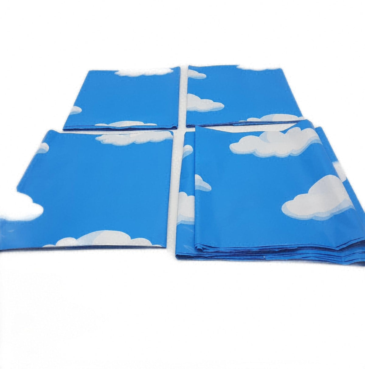 Pack Geschichte Geburtstag Tischtuch 137x274cm blauer Himmel weiße Wolke 4er Set