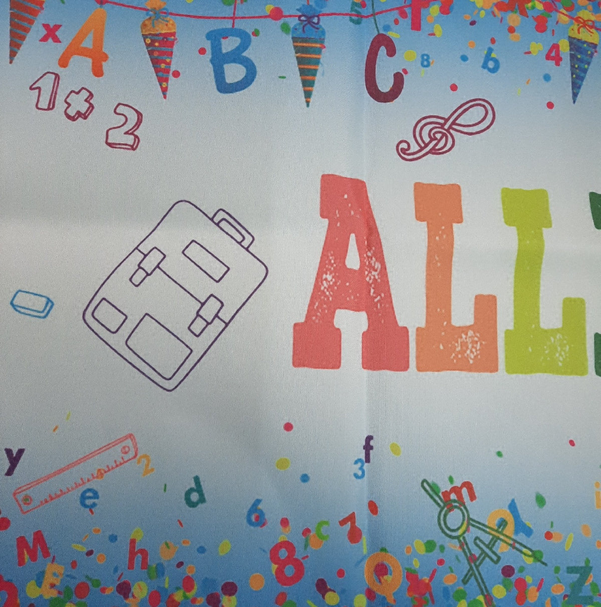 Tischläufer Einschulung Blau Tischdecke Deko Schulanfang Alles Gute Zum Fest