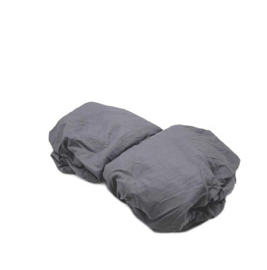 Utopia Bedding 2er Set Spannbettlaken 180x200 cm Grau Gebürstete Mikrofaser