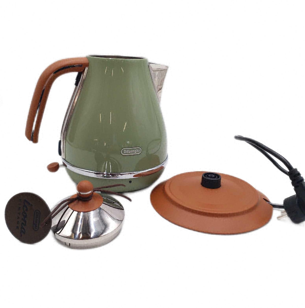 DeLonghi Wasserkocher Icona Vintage KBOV2001GR 17L Wasseranzeige