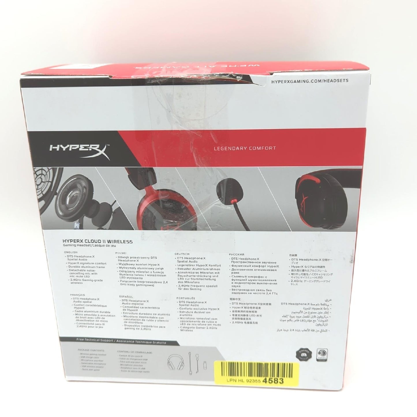 HyperX HHSC2X BARDG Gaming Headset Ohrbügel Schwarz Rot Soundrevolution