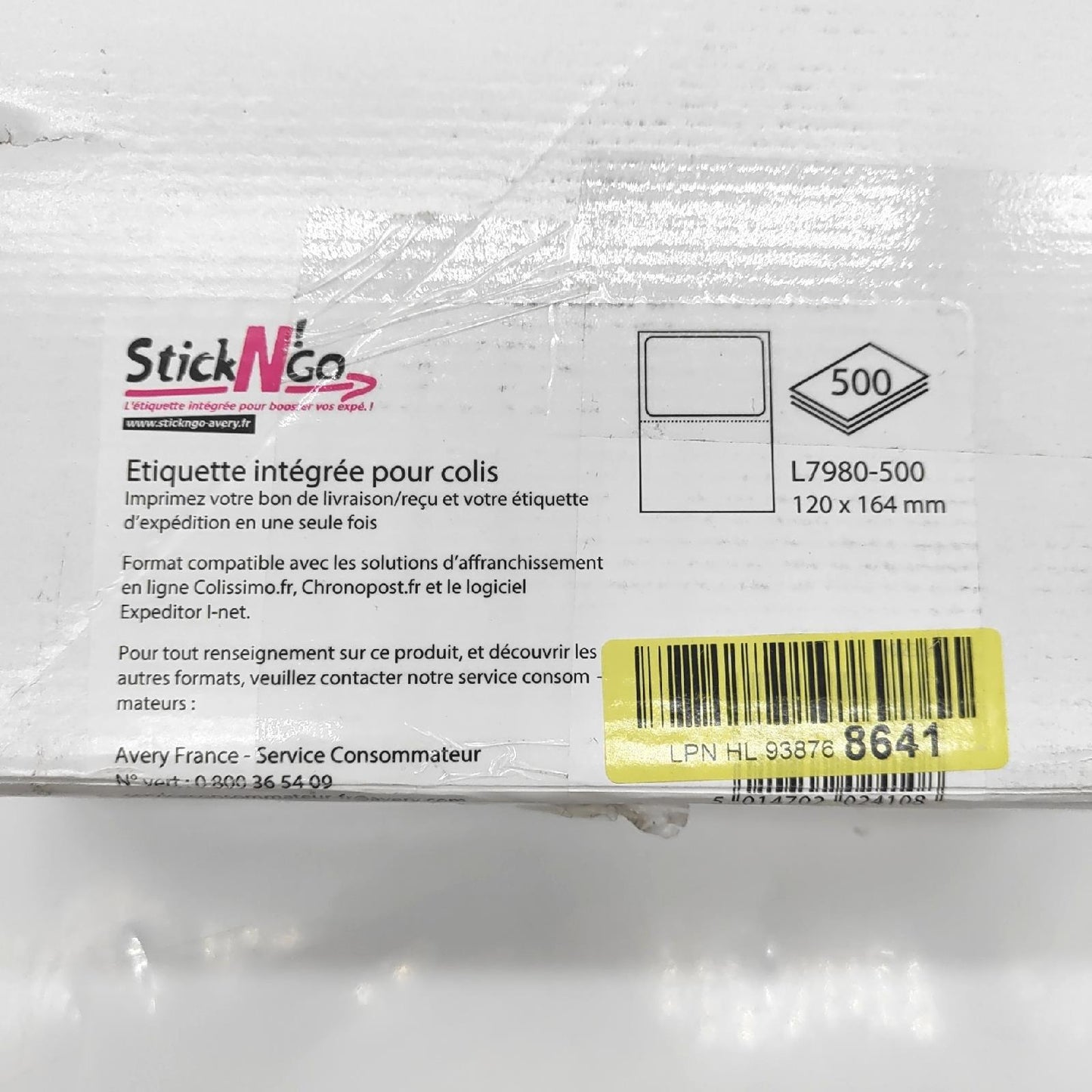 Stickngo Versandetiketten Etiketten Zubehör Colissimo 120x164mm selbstklebend zum Bedrucken