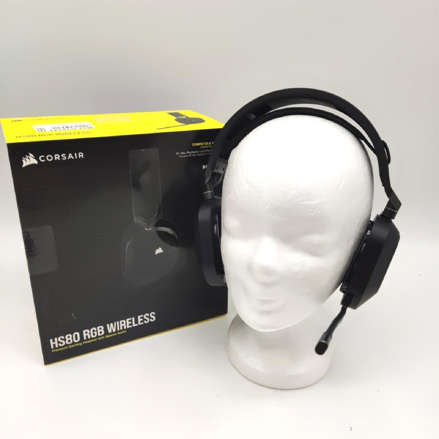 Corsair HS80 RGB Wireless Gaming Headset Carbon ohne Ohrpolster