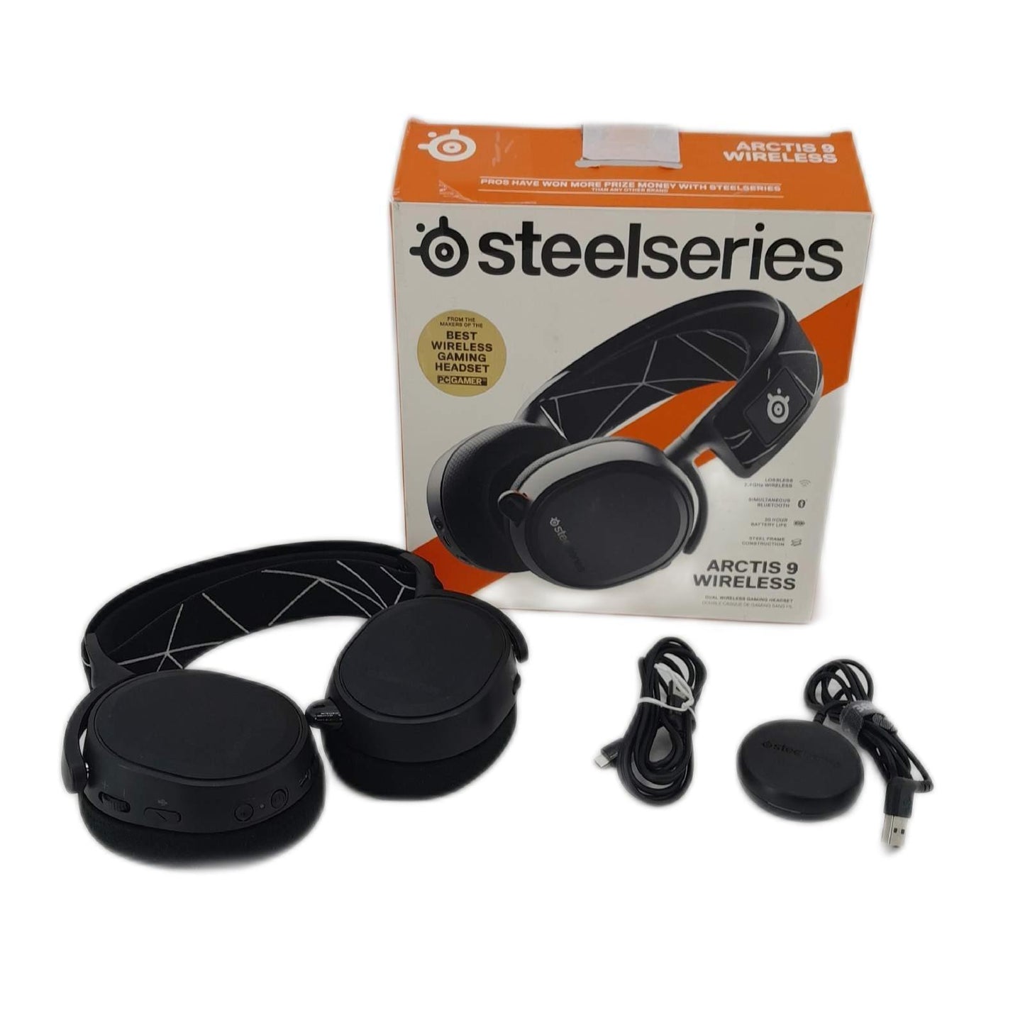 SteelSeries Arctis 9 Dual kabelloses Gaming Headset ohne AUX Gebrauchsspuren