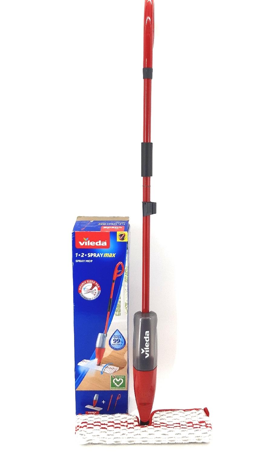 Vileda 1-2 Max Spray, Bodenreiniger-System Spray mit Mikrofasertuch (26,09)