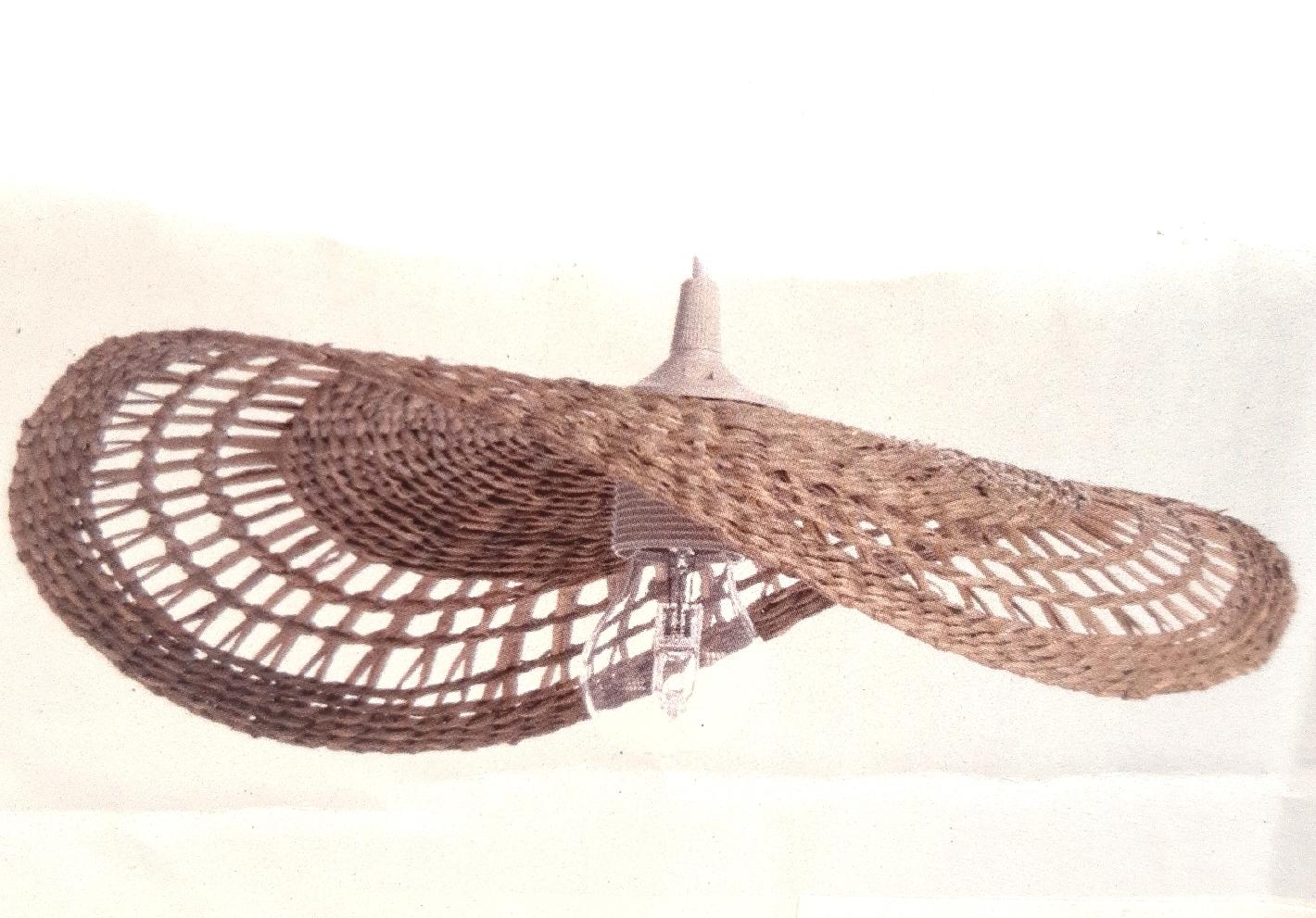 Lussiol Ondine Rattan Hängelampe Bohemian Natur Kronleuchter Luster