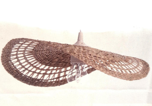 Lussiol Ondine Rattan Hängelampe Bohemian Natur Kronleuchter Luster