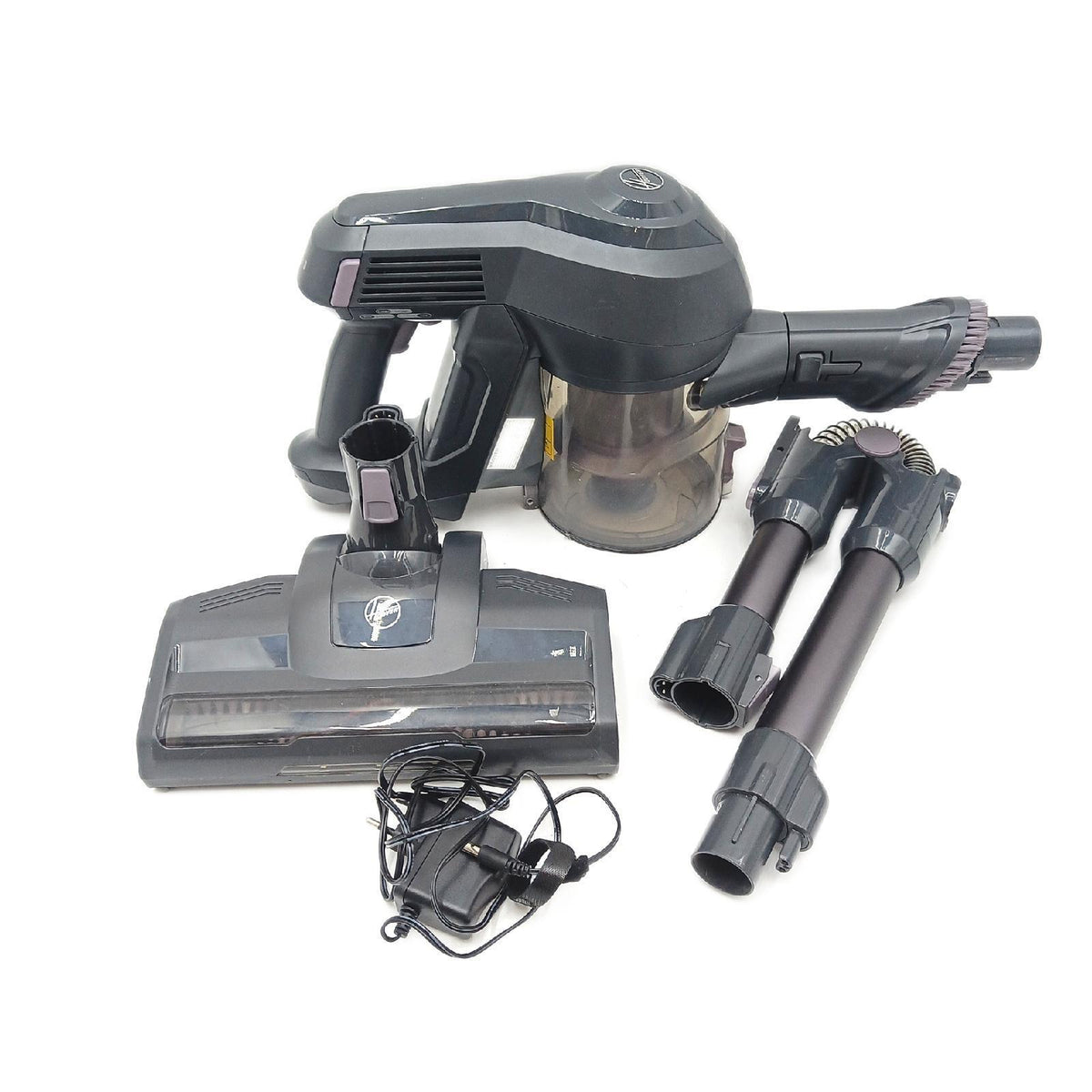 Hoover Akku-Staubsauger ohne Beutel + Knick-Gelenk – bis zu 120 m² mit 1 Akkuladung I Staubsauger kabellos mit XL Staubbehälter & Parkfunktion I Akkusauger mit Fugendüse & Staubbürste [HF103X ]