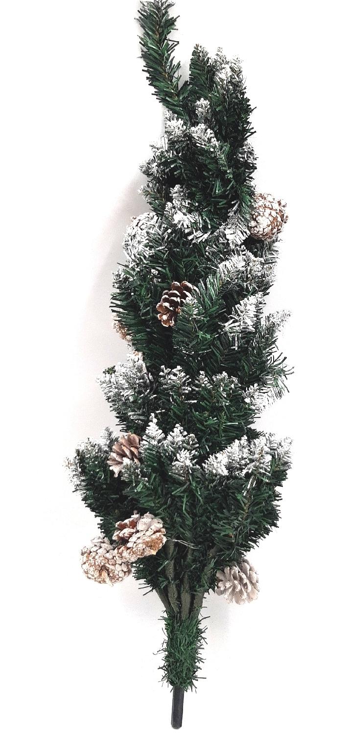 GIGALUMI Künstlicher Weihnachtsbaum mit Schnee-Effekt 150cm 760 Spitzen Tannenbaum mit beschneiten Ästen und Tannenzapfen inkl. Metallständer