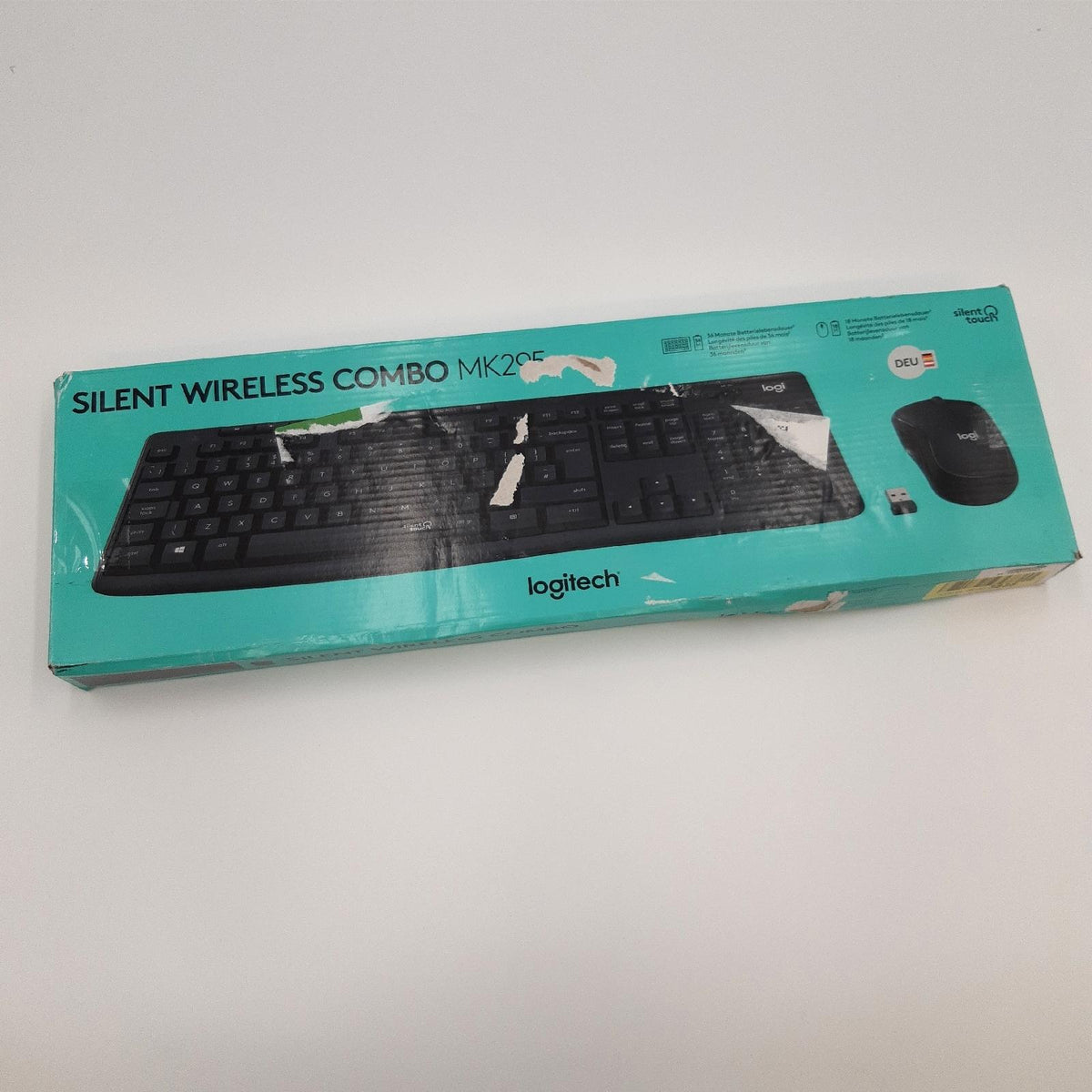 Logitech MK295 kabelloses Tastatur Maus Set SilentTouch Technologie komfortables Design