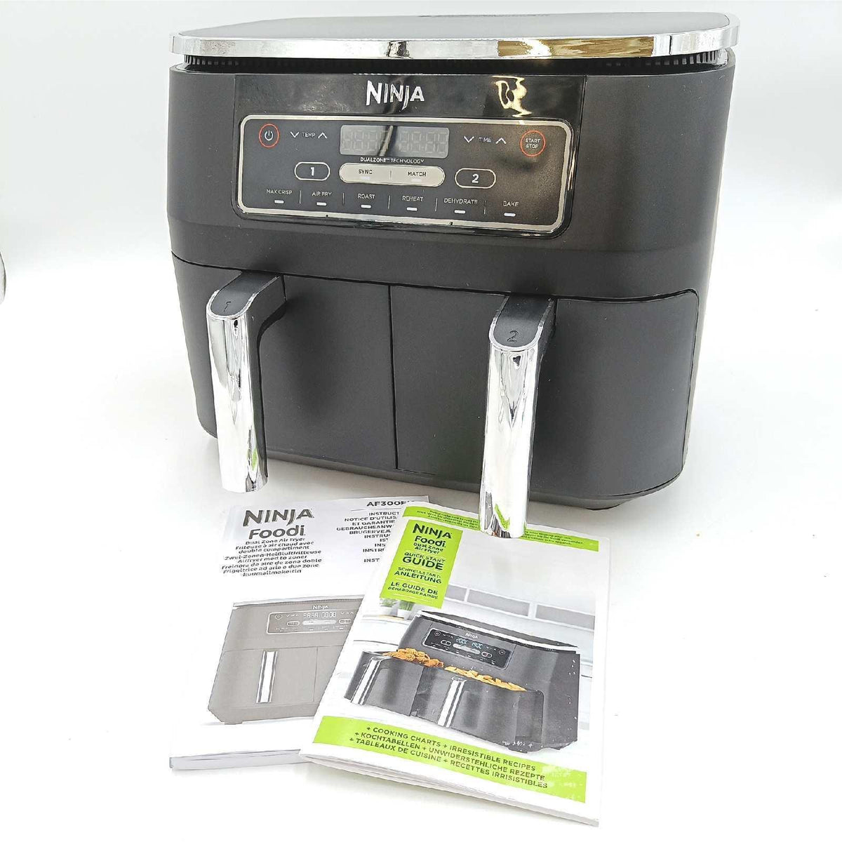 Ninja Heißluft Fritteuse AF300EU Schwarz Foodi 76 Liter Vielseitige Küchenmaschine Kunststoff