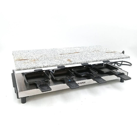 SEVERIN Raclette Naturgrillstein 1700 KunststoffEdelstahl Gebrauchsspuren Essensspaß