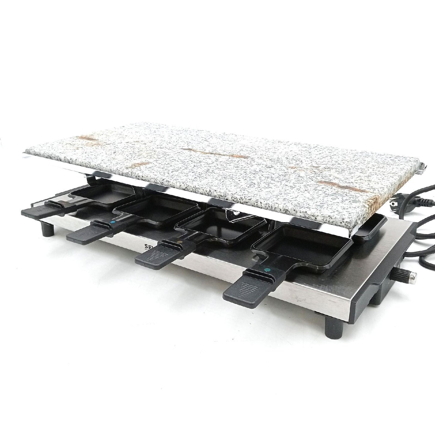 SEVERIN Raclette Naturgrillstein 1700 KunststoffEdelstahl Gebrauchsspuren Essensspaß