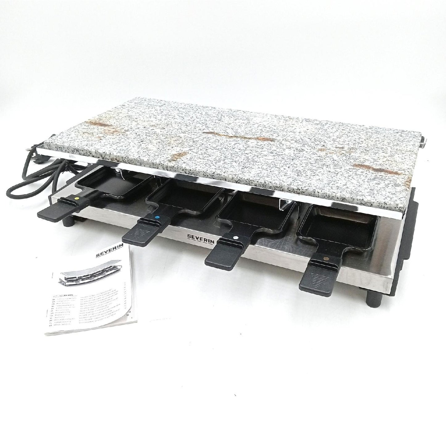 SEVERIN Raclette Naturgrillstein 1700 KunststoffEdelstahl Gebrauchsspuren Essensspaß