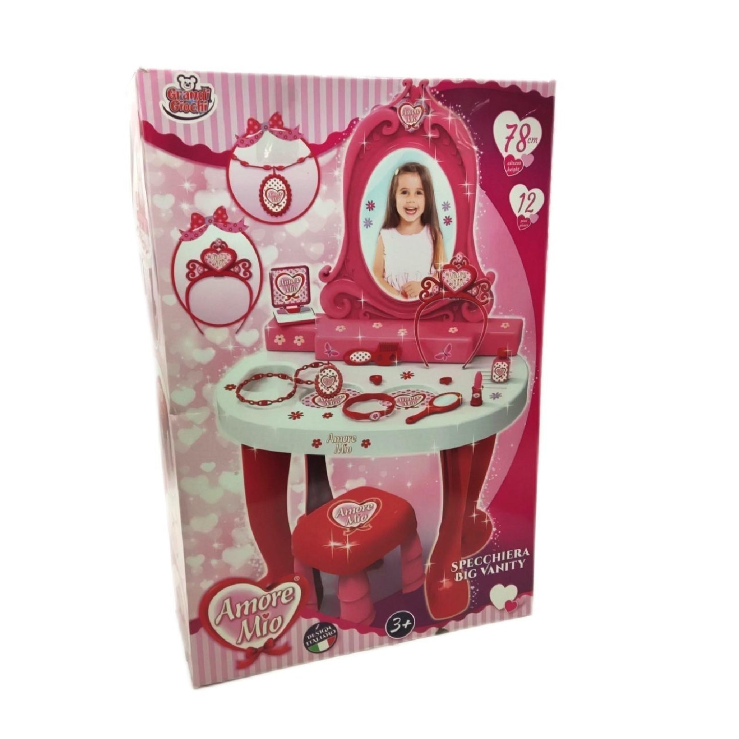 Grandi Giochi;Kosmetikspiegel;Rosa;GG71059;Schönheitsritual
