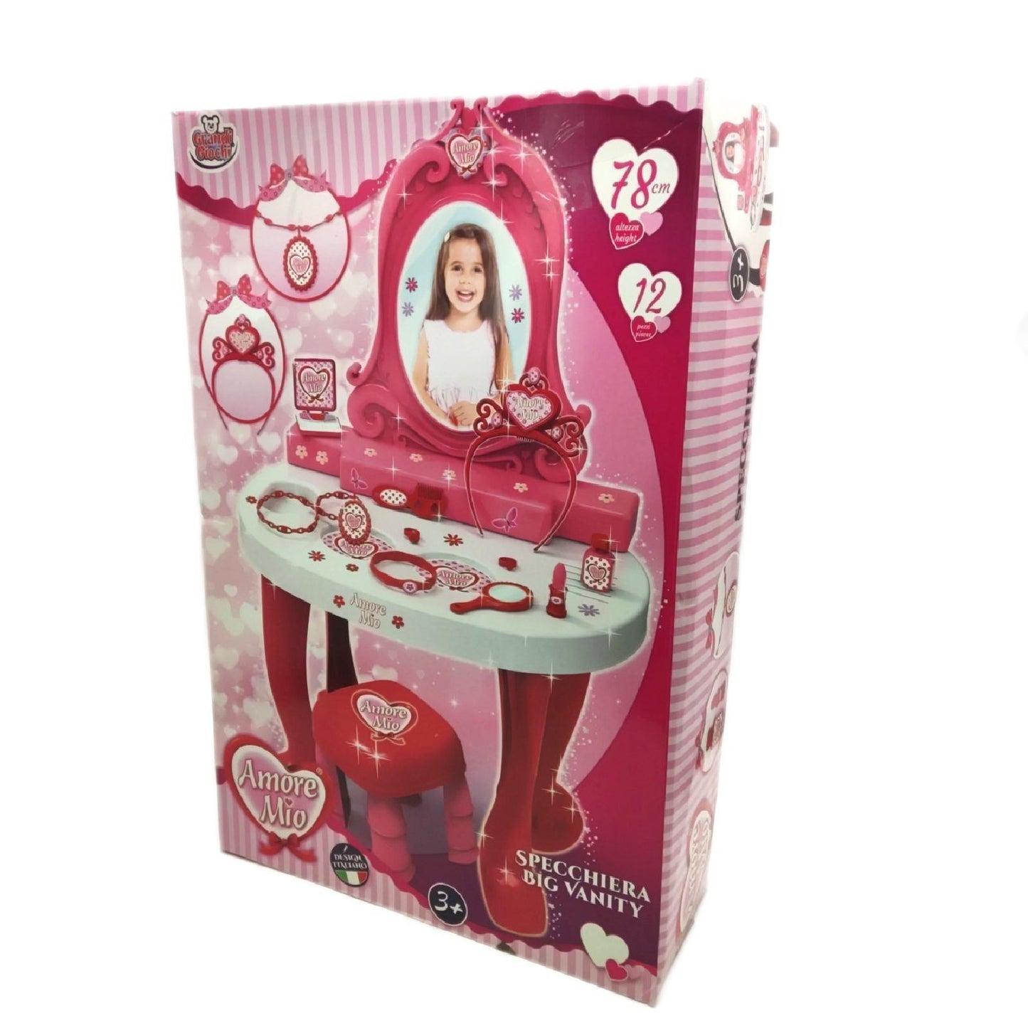 Grandi Giochi;Kosmetikspiegel;Rosa;GG71059;Schönheitsritual