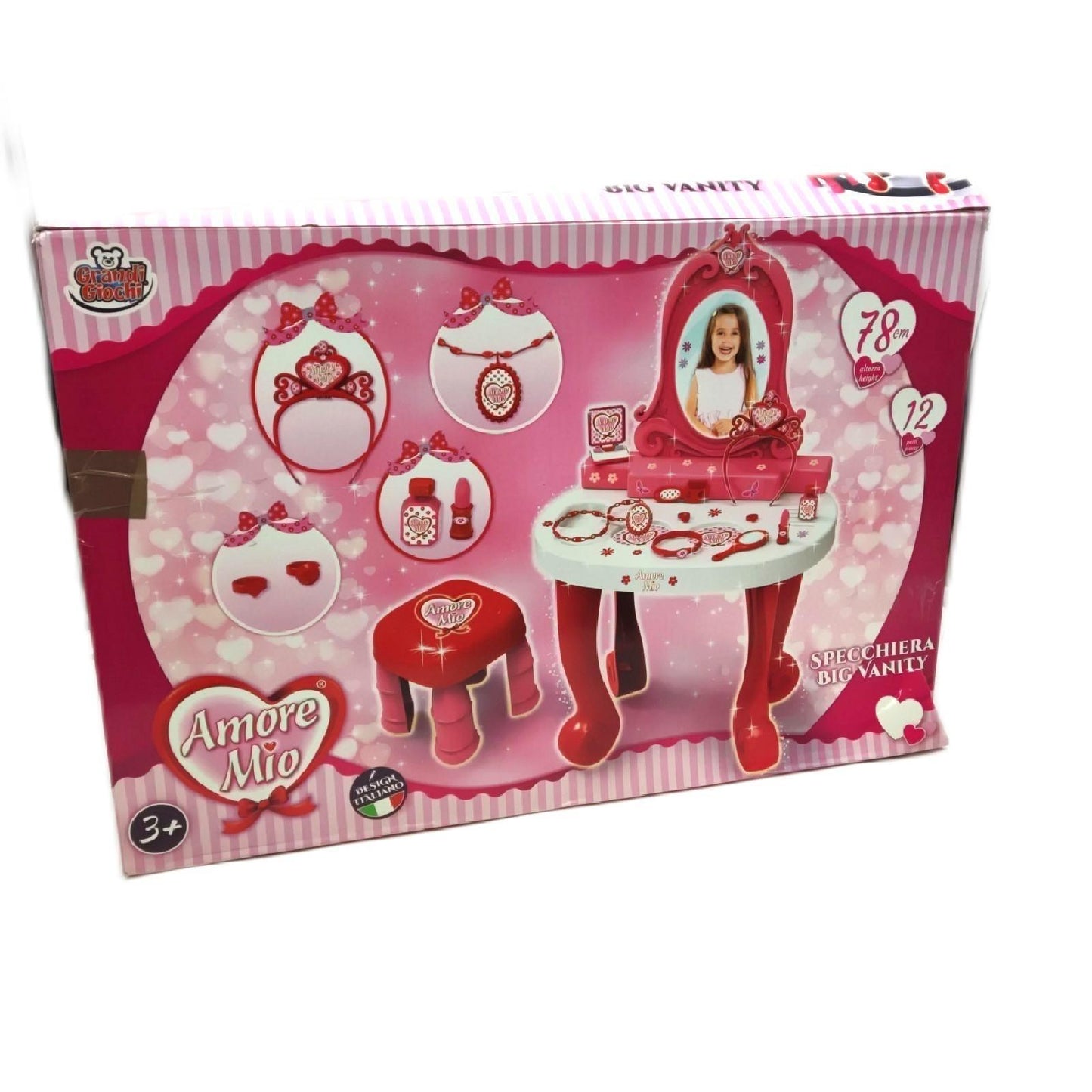 Grandi Giochi;Kosmetikspiegel;Rosa;GG71059;Schönheitsritual