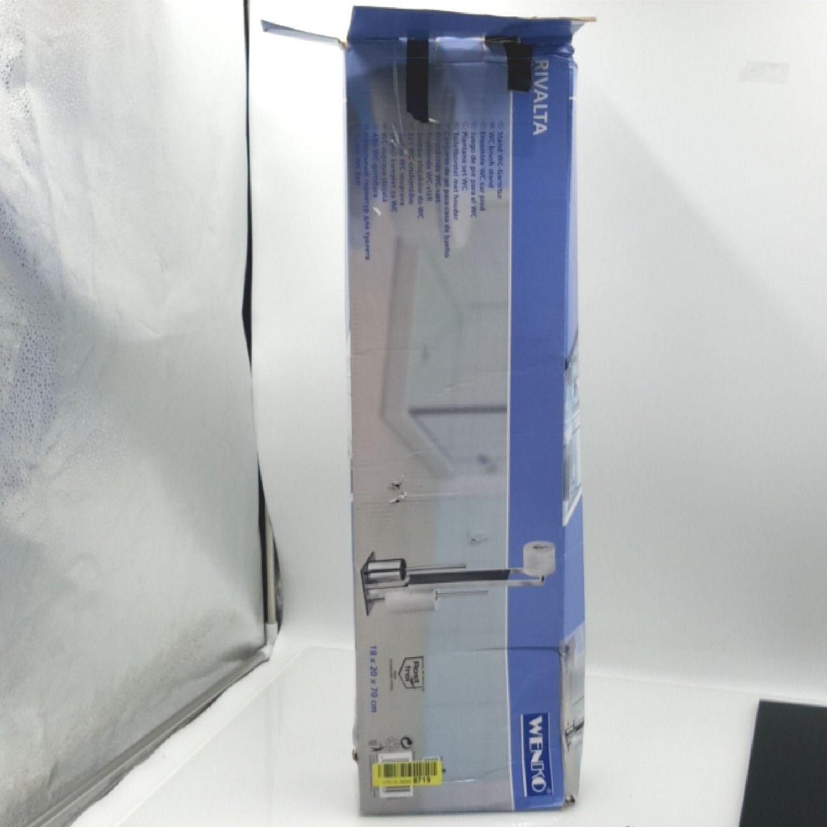Wenko WC Rollenhalter und WC Bürstenhalter Rivalta praktisches Badezimmer Zubehör Stahl Storage