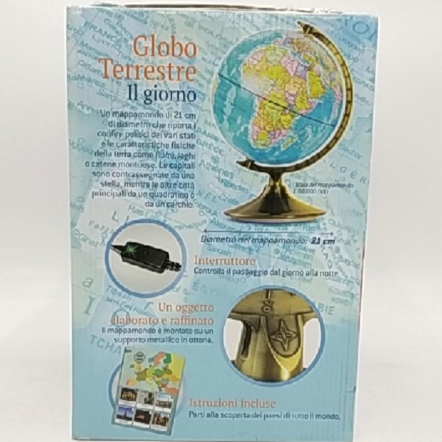 BUKI France Globus Lernspielzeug Tag und Nacht Globus Italienische Version Lehrreich Elegant Kinder