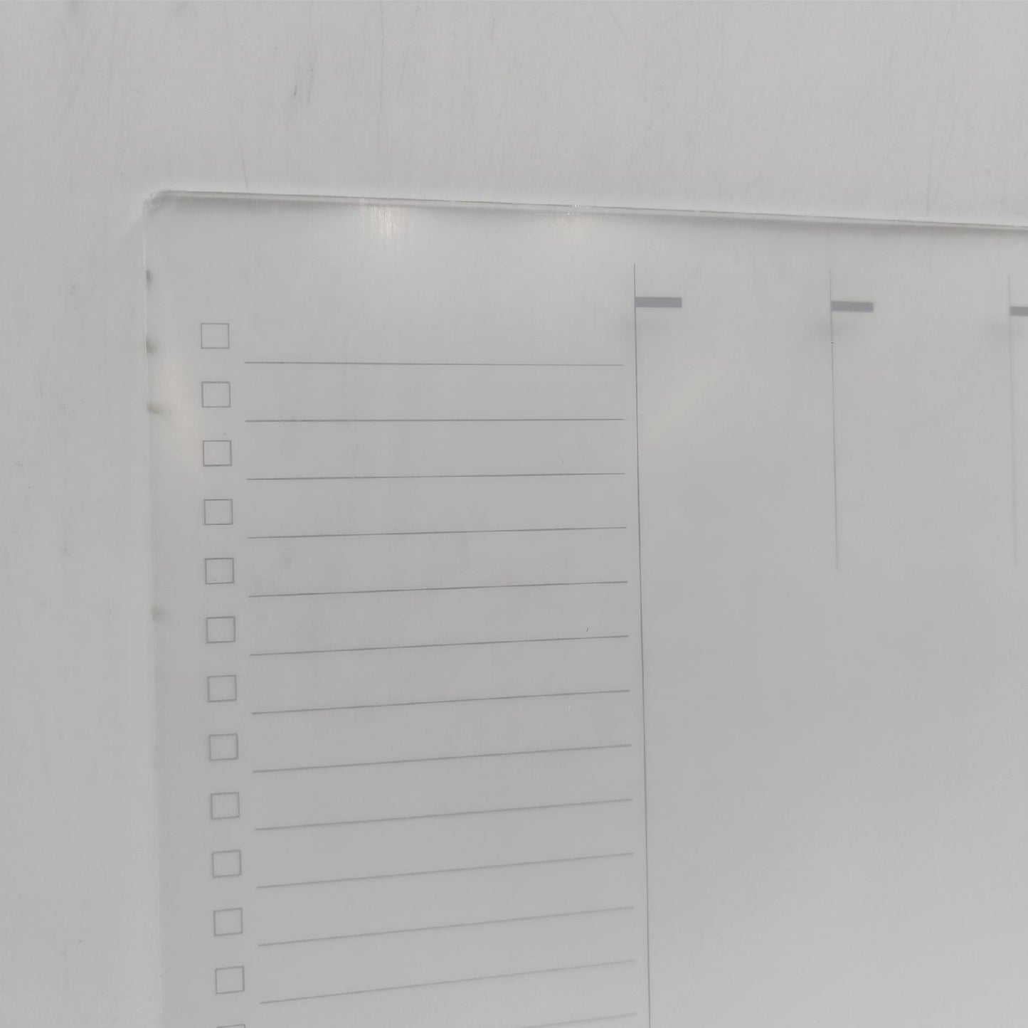 Nobo Mini-Whiteboard Wochenplaner, A3, Tisch-/Wandmontage, Trocken Abwischbares Acrylglas, Rahmenlos, 297 x 420 mm, Inklusive Markerstift und Montagepads, Durchsichtig, 1915615