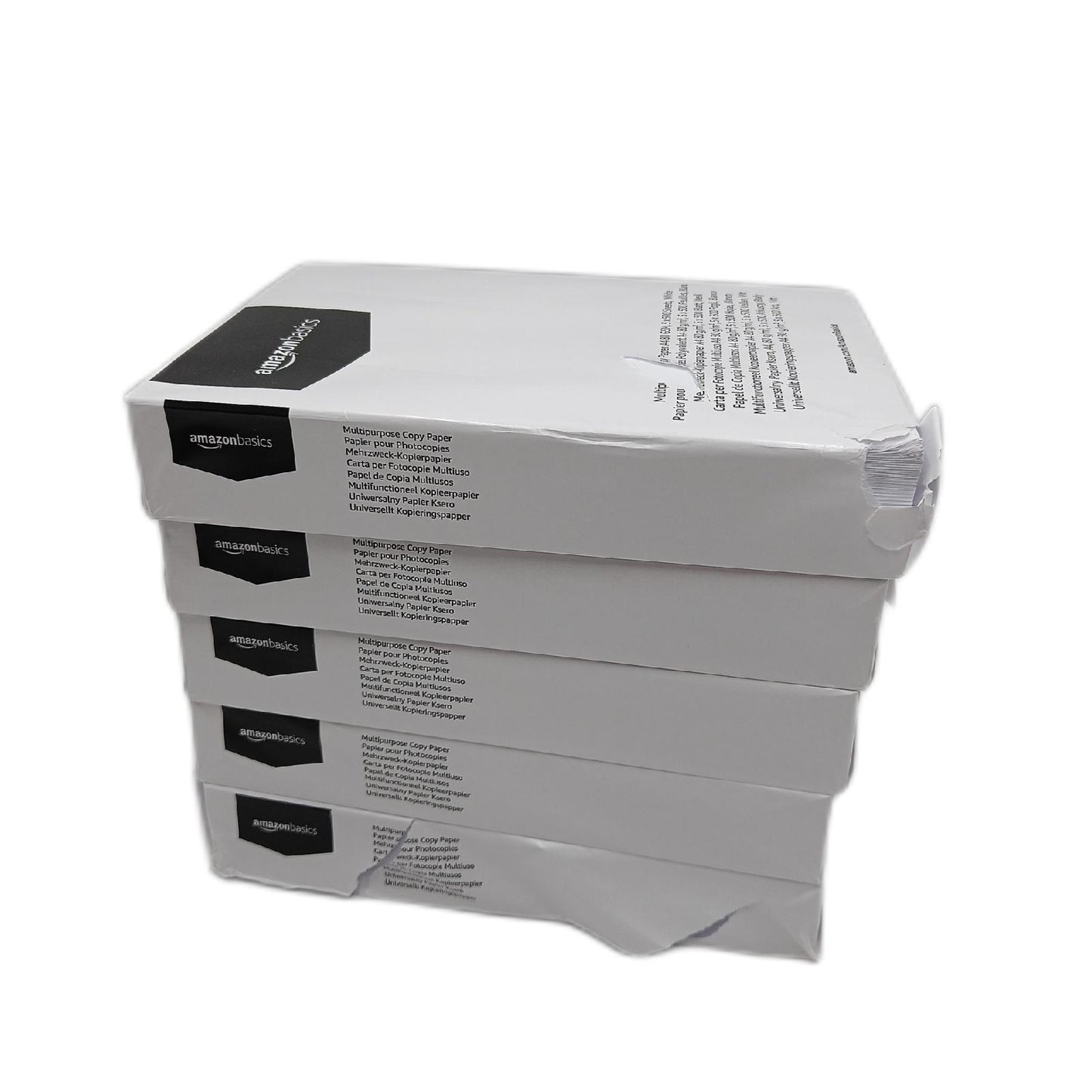 Amazon Basics Druckerpapier DIN A4 80 g/m² 2500 Stück 5 Packungen mit 500 Weiß