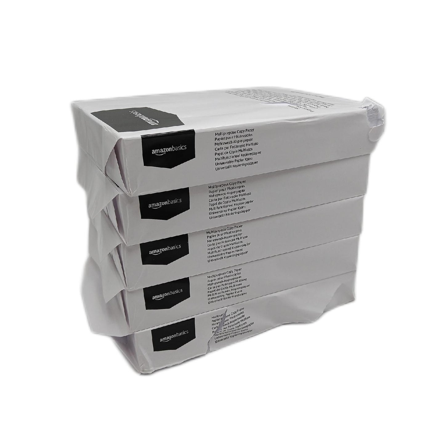 Amazon Basics Druckerpapier DIN A4 80 g/m² 2500 Stück 5 Packungen mit 500 Weiß